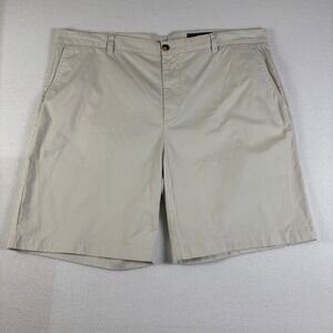 Vineyard Vines Mens Khaki Tan Chino Shorts Flat Front Stretch Cotton Twill 40
